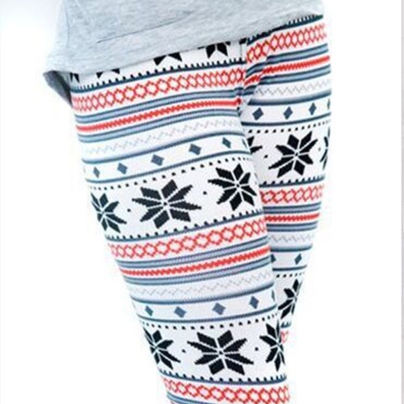 Pants - Snowflake leggings winter knit   I